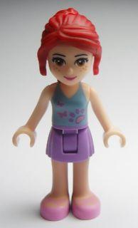 LEGO Minifigure-Mia, Medium Lavender Skirt, Light Blue Top-Friends-FRND009-Creative Brick Builders